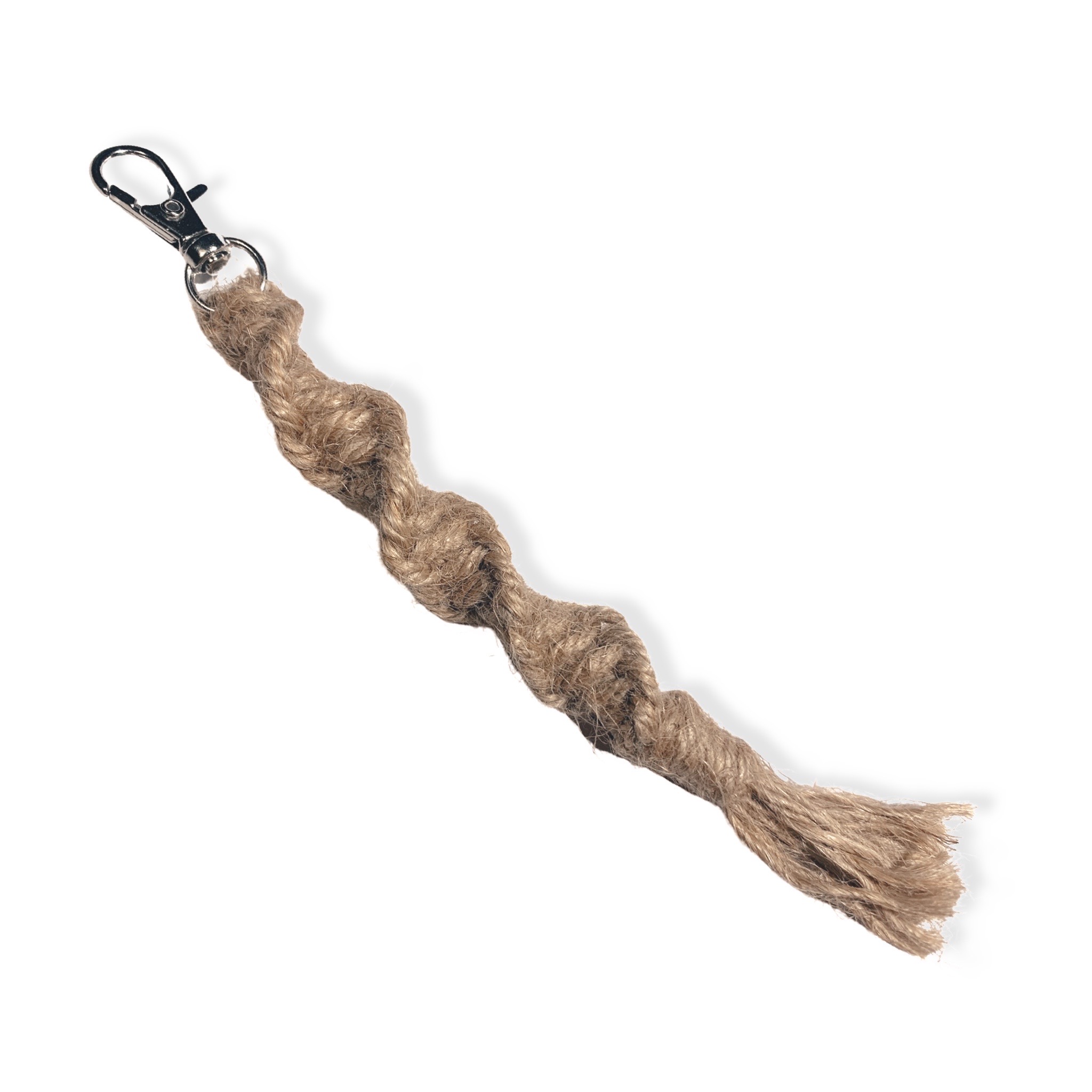 Macramé Sleutelhanger - Jute - Spiral Knot