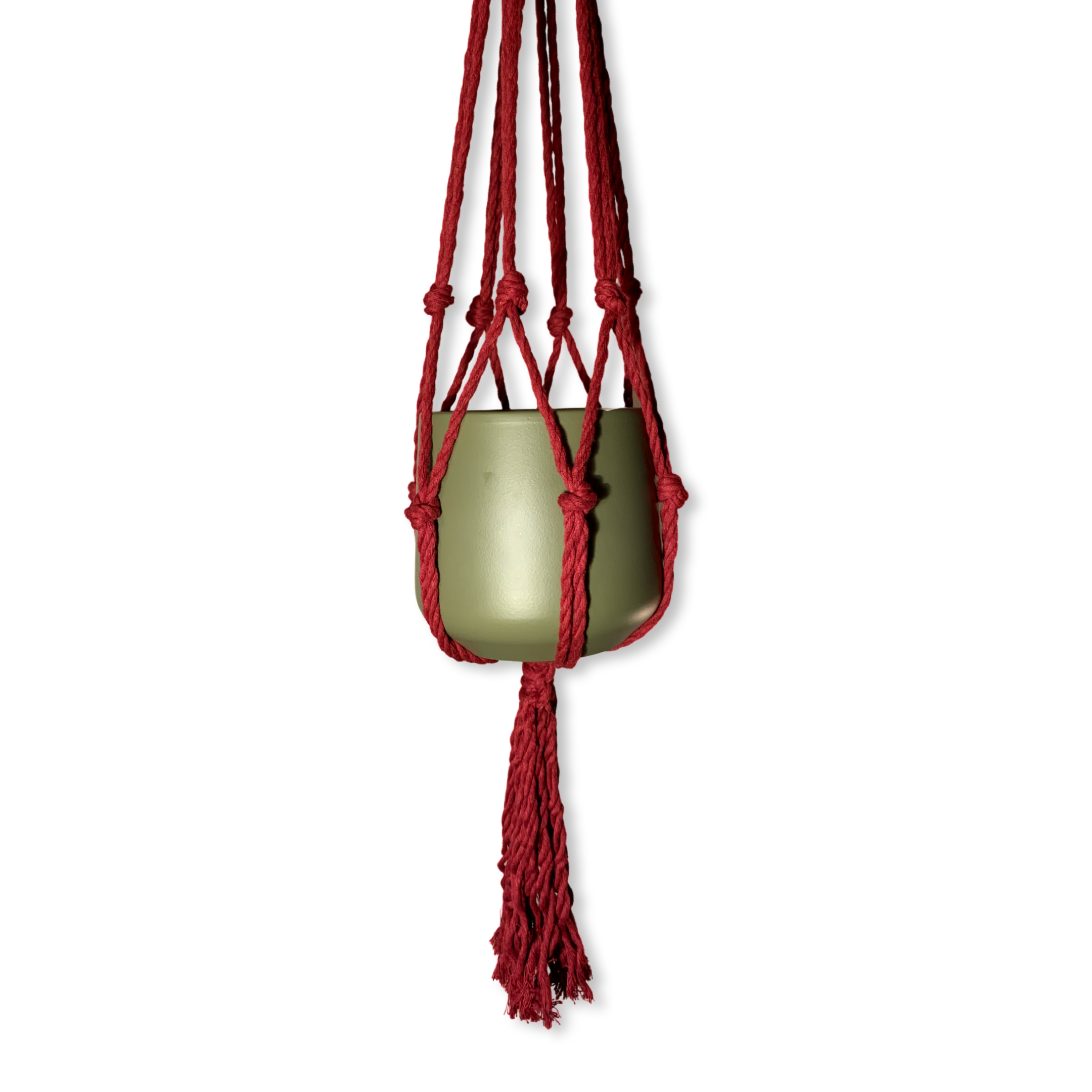 Plantenhanger 'Boho' Bordeaux Rood