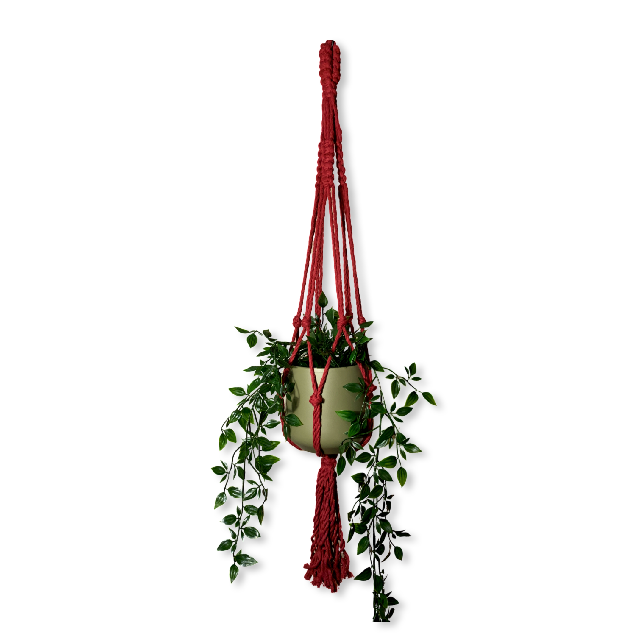 Plantenhanger 'Boho' Bordeaux Rood