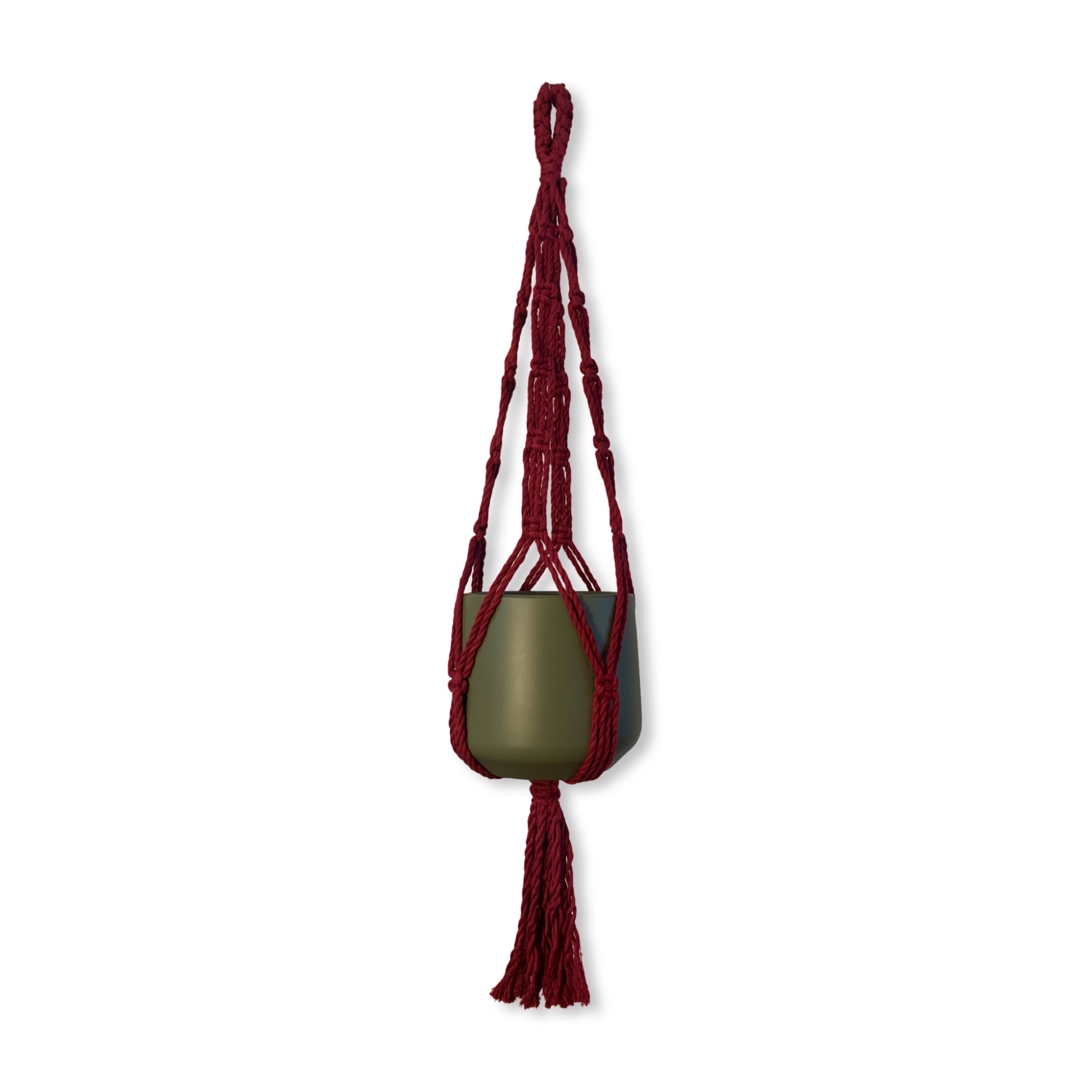 Plantenhanger 'Hippie' Bordeaux Rood